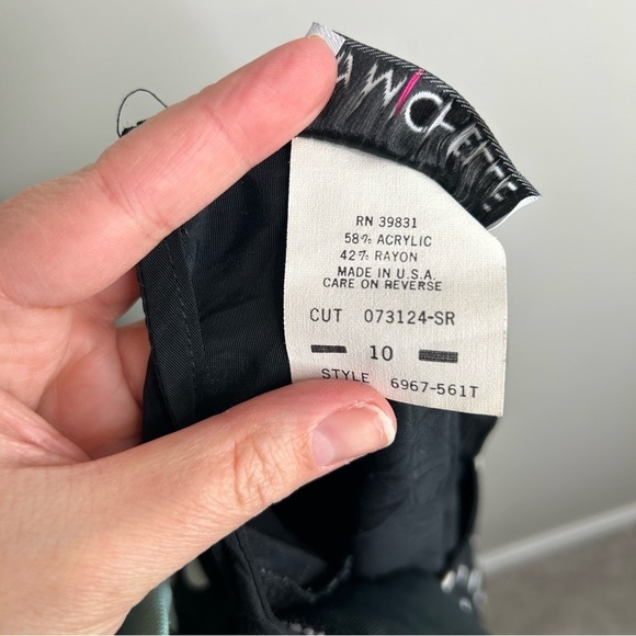 Vintage My Michelle girls black with white polka dots dress size 10 - Picture 5 of 9